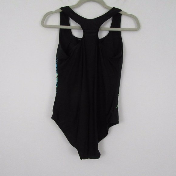 Charm Leaks Black One Piece Swimsuit Size 10 12 - Picture 3 of 6